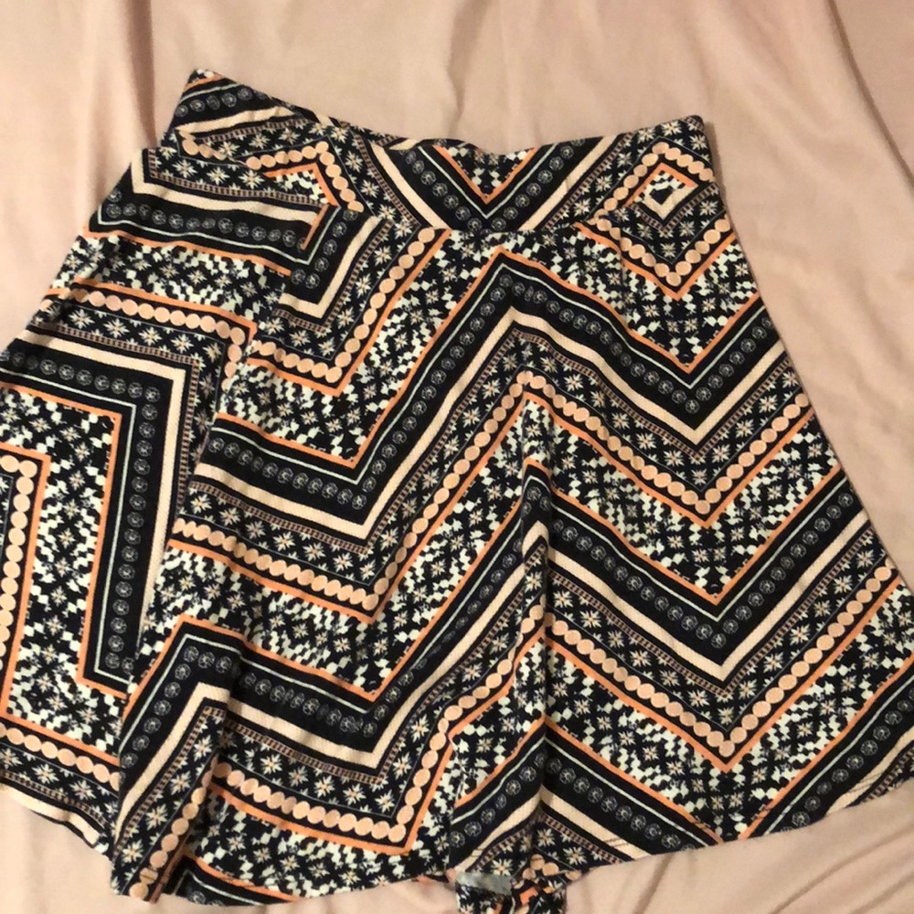 Pink, black, and white skirt